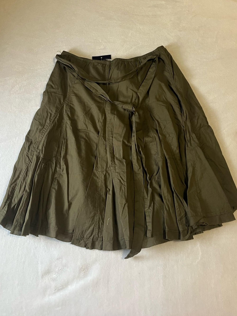 NEW! Brandy Melville Olive Green Skater Skirt with Ties